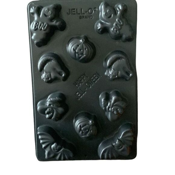Vintage JELL-O Jello JIGGLERS MOLDS Lot of 2 Halloween Cat Bat Pumpkin Ghost - Picture 5 of 5